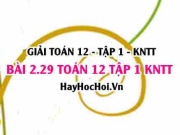 Bài 2.29 SGK Toán 12 tập 1 Kết nối tri thức
